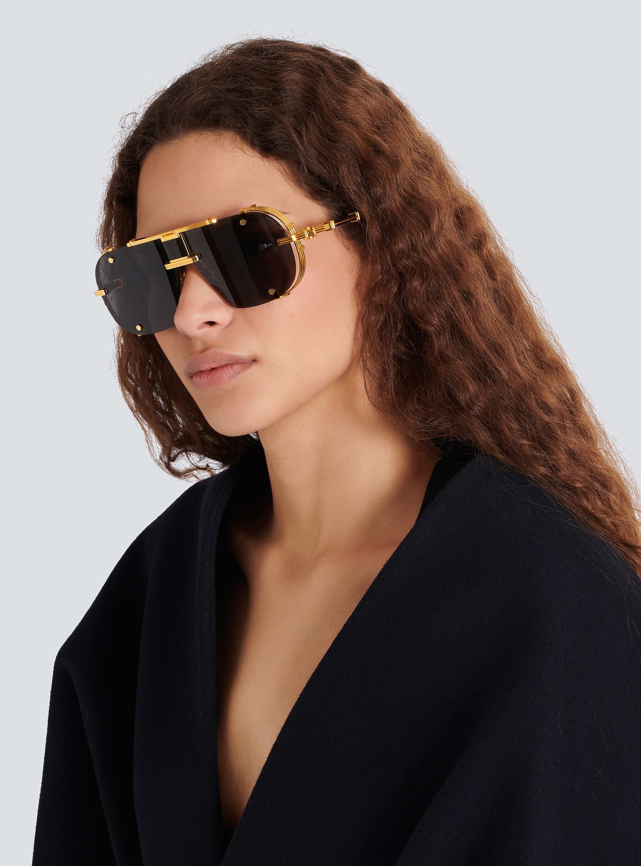 【送料&関税込】Balmain Colonel - Rose Gold / Brown Swirl Su Balmain Colonel - Rose Gold / Brown Swirl Sunglasses Balmain